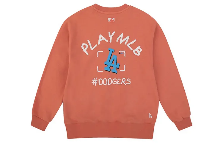 MLB Sweatshirts Unisex Orange Crew Neck Moderate