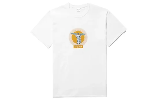 NOAH T Shirts Unisex White Crew Neck Moderate Straight Fit
