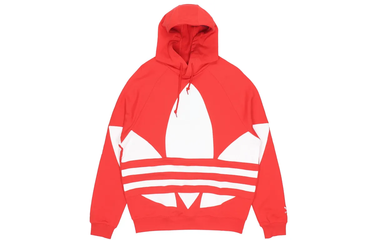 Adidas Originals Sweatshirts Men's Red Hooded Moderate Regular