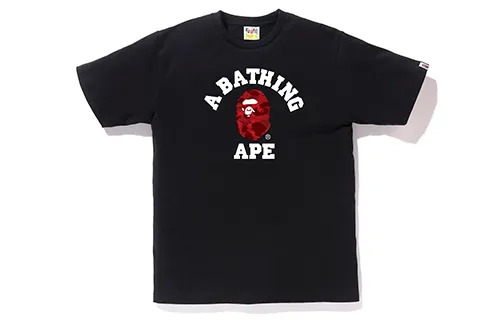 A BATHING APE Head Series T Shirts Unisex Crew Neck Moderate Heavyweight