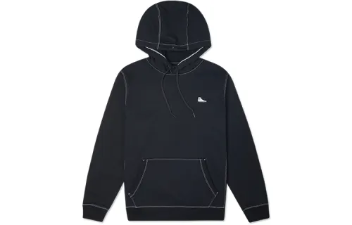 Converse Sweatshirts Unisex Black Hooded Moderate Regular