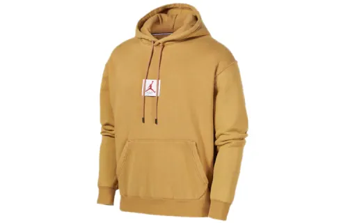 Jordan Flight Sweatshirts Men's Wheat Hooded Moderate Regular