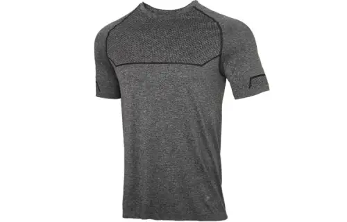 PUMA T Shirts Men's Gray Crew Neck Moderate Straight Fit