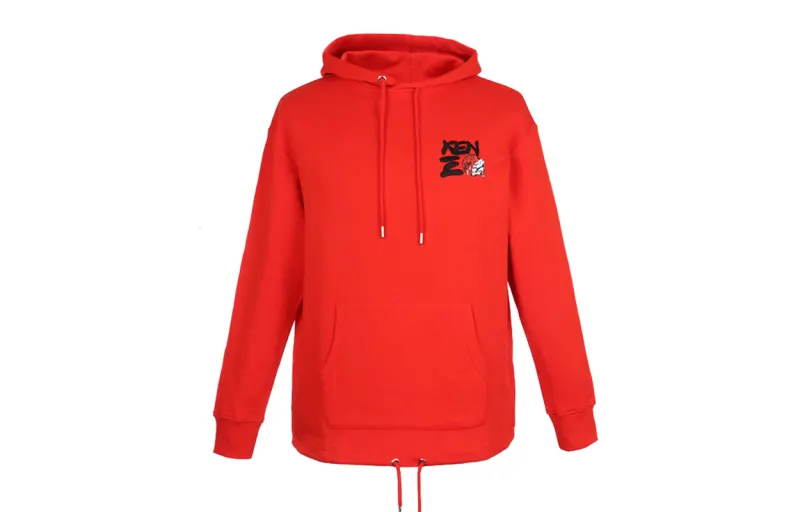KENZO Sweatshirts Men's Red Hooded Moderate Regular