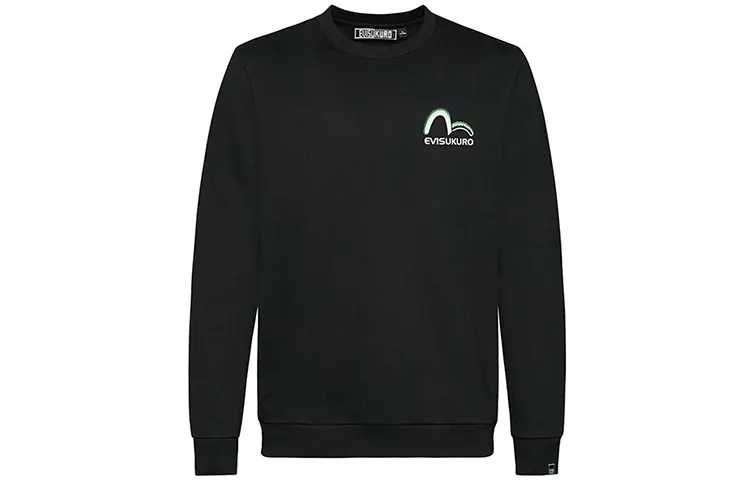 EVISU Crew Neck Regular Sweatshirt Men's Black