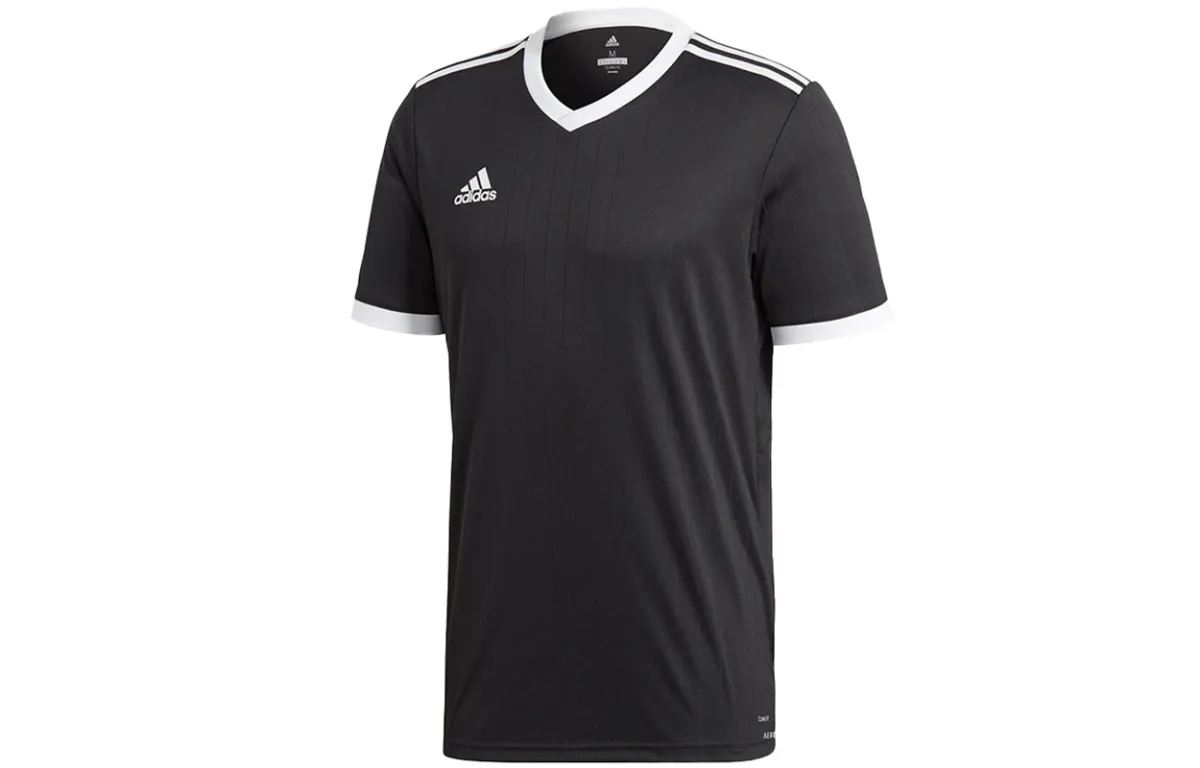 Adidas T-Shirts Men's Black V-neck Moderate Straight Fit