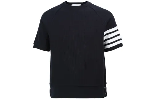 THOM BROWNE 4-Bar Short-sleeve Sweatshirt