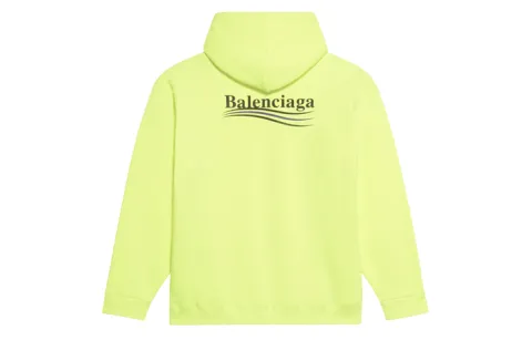 Balenciaga Political Campaign Sweatshirt Men's Neon Yellow
