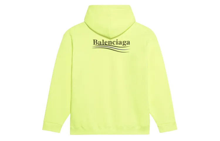Balenciaga Political Campaign Sweatshirt Men's Neon Yellow