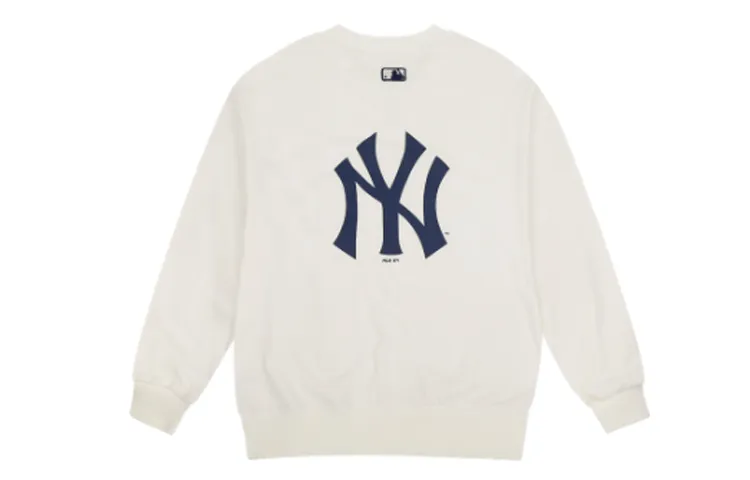 MLB Sweatshirts Unisex Ivory White Crew Neck Moderate