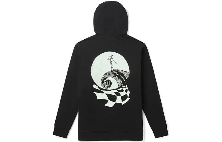 Vans X Christmas Night Terrors Soul, Fleece Lined Glow In The Dark Cleanfit American Casual Versatile Sweatshirt Men's