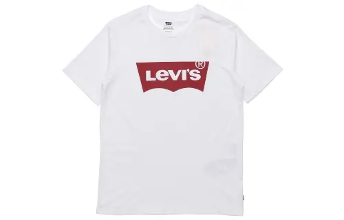 Levis T Shirts Men's White Crew Neck Moderate Heavyweight