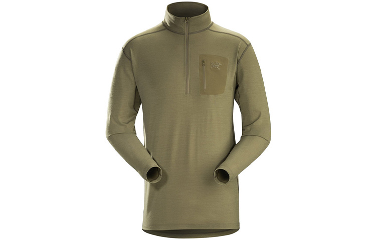 Arcteryx Arc'teryx LEAF RC'TERYX Leaf Cold Wx Zip Neck AR - Wool half-zip wool long-sleeved T-shirt sweatshirt for men