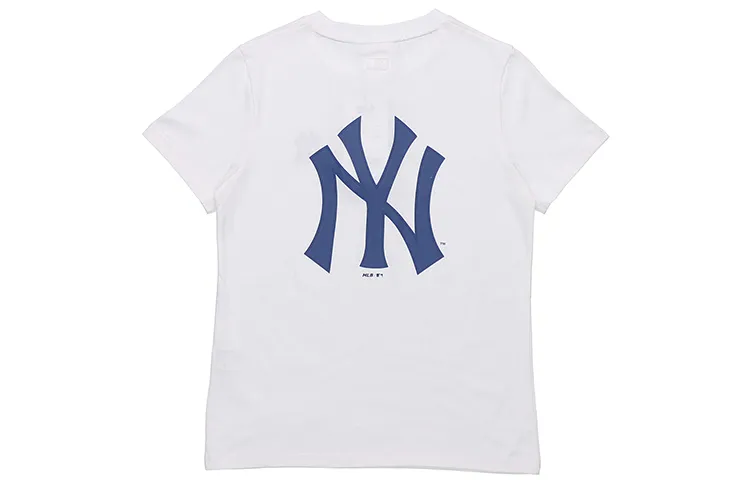 MLB New York Yankees T-Shirts Unisex White Crew Neck Moderate
