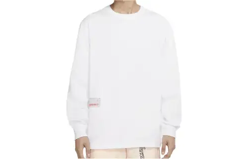 Jordan T Shirts Men's White Crew Neck Moderate Straight Fit