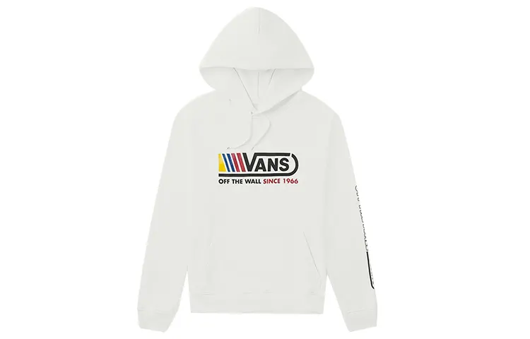 Vans Sweatshirts Unisex White Hooded Moderate Regular