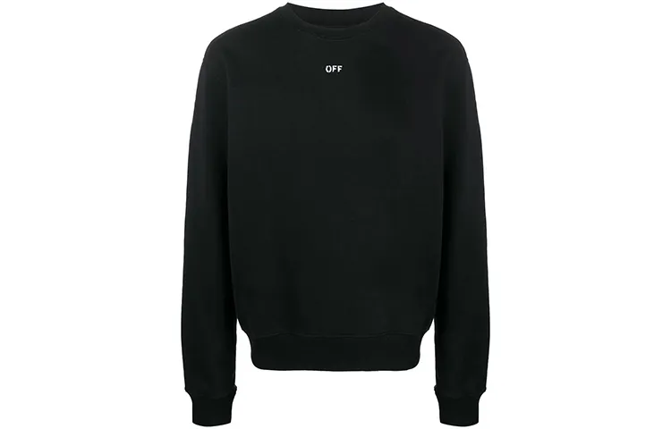 OFF WHITE Slim Fit Stencil Crewneck Sweatshirt
