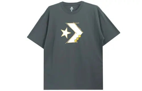 Converse T Shirt Unisex Charcoal Gray