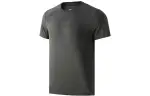 Li Ning T Shirts Men's Thunderstorm Gray Crew Neck Moderate Straight Fit