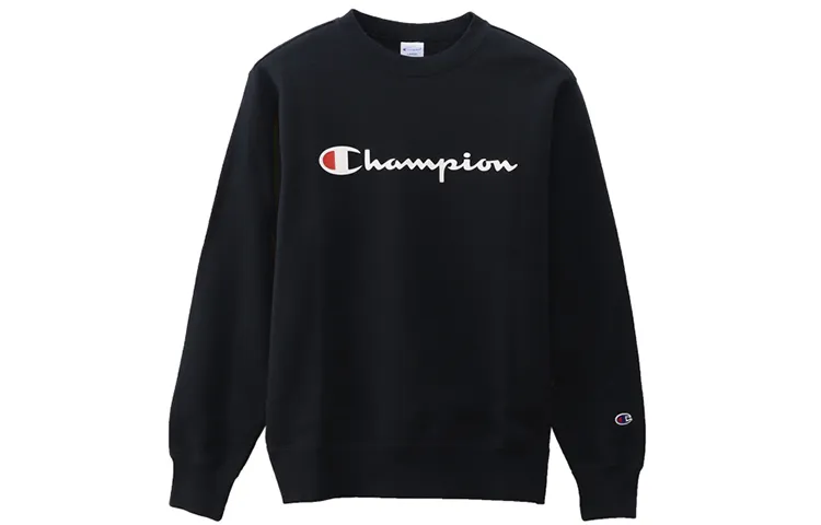 Champion Sweatshirt Japan Version Unisex Navy Blue