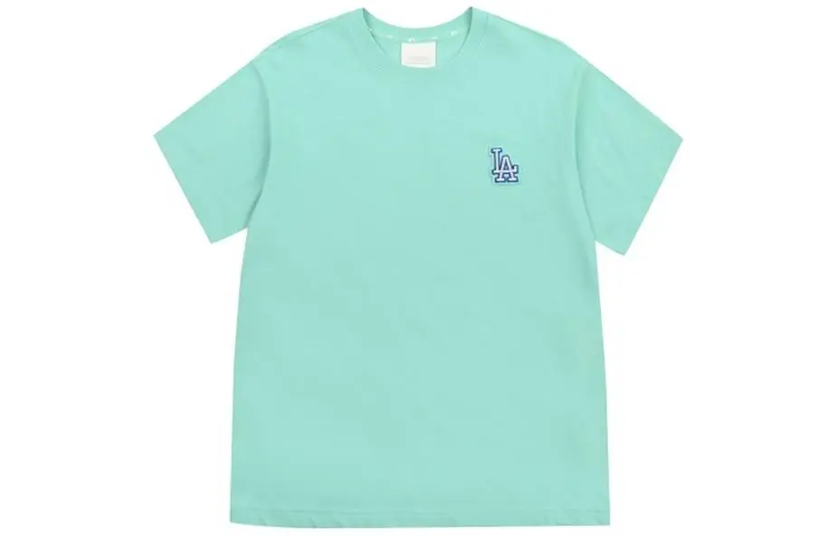 MLB T-Shirts Unisex Mint Green Crew Neck Moderate Straight Fit