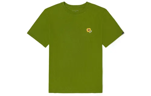 Vans T Shirts Unisex Avocado Green Crew Neck Moderate Straight Fit