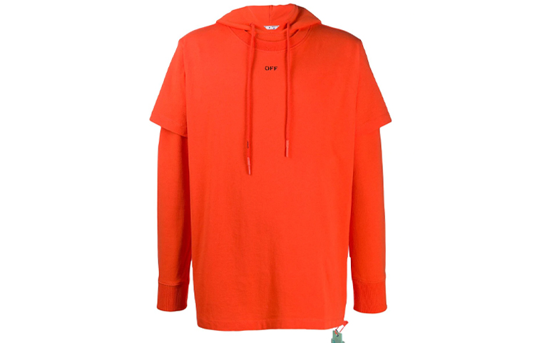 OFF WHITE Stencil Double Tee Hoodie