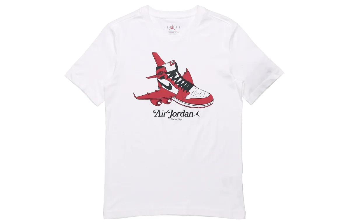 Jordan T-Shirts Men's White Crew Neck Moderate