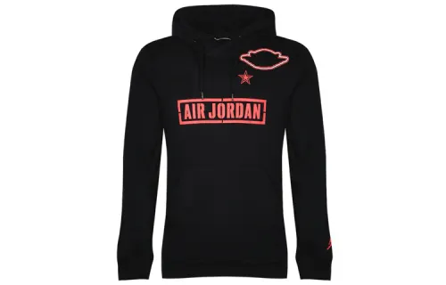 Jordan Sweatshirts Men's Black Hooded Moderate Regular