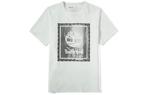 Timberland T Shirts Men's White Crew Neck Moderate Straight Fit
