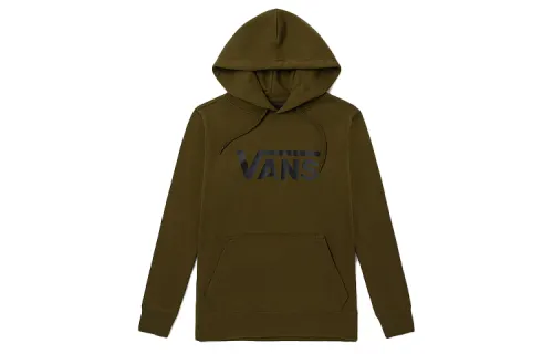 Vans Sweatshirts Unisex Army Green Hooded Moderate
