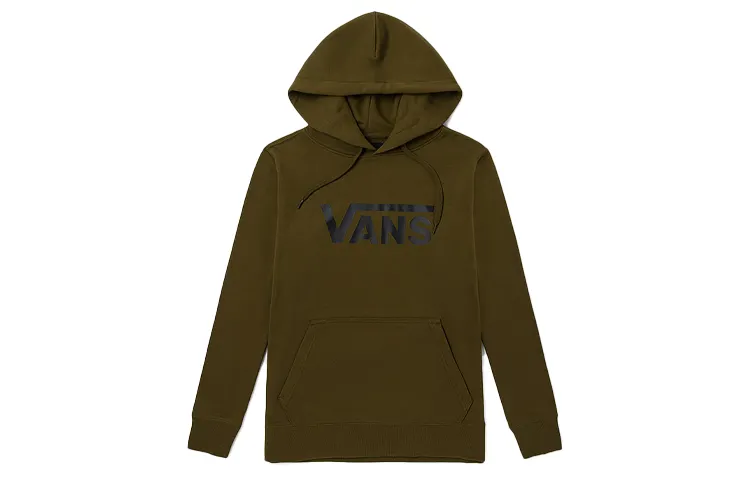 Vans Sweatshirts Unisex Army Green Hooded Moderate