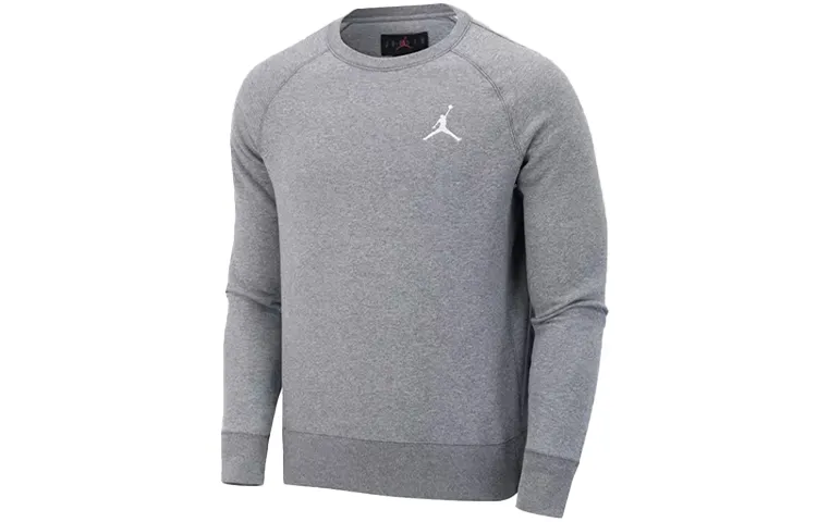 Jordan Sweatshirts Men's Gray Crew Neck Moderate Regular