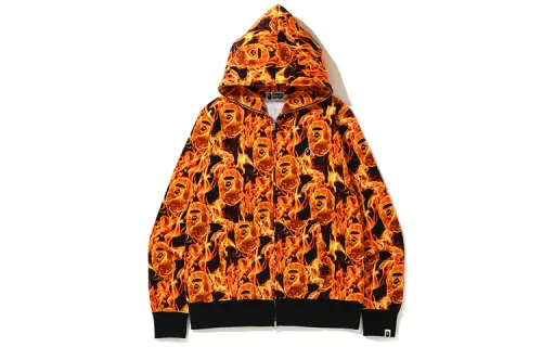 Bape Flame Shark Full Zip Hoodie