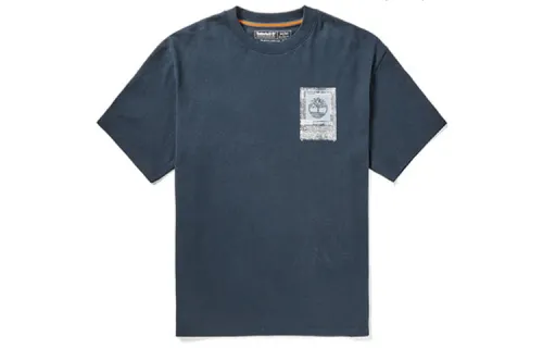Timberland T Shirts Men's Dark Royal Blue Crew Neck Moderate Straight Fit