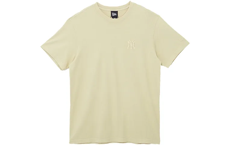 New Era T-Shirts Unisex Yellow Crew Neck Moderate Straight Fit