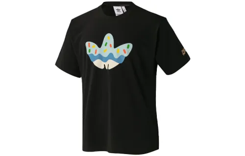 Adidas Originals X Melting Sadness Melting Sadness T Shirts Unisex Black Crew Neck Moderate Straight Fit