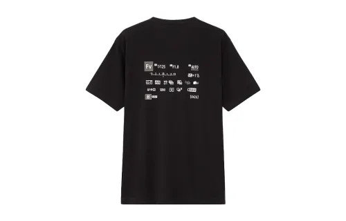 UNIQLO Print Straight Fit T Shirt Unisex Black