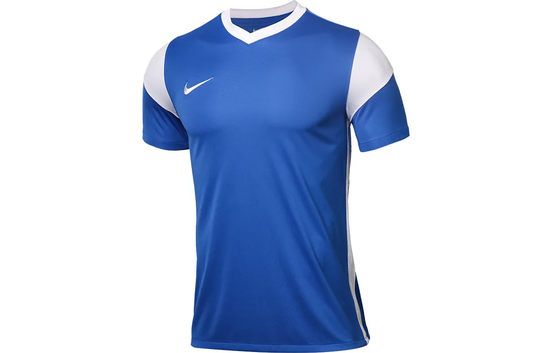 Nike T-Shirts Men's Blue V-neck Moderate Straight Fit