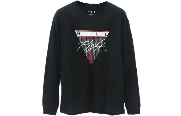 Jordan T-Shirts Men's Black Crew Neck Moderate Straight Fit