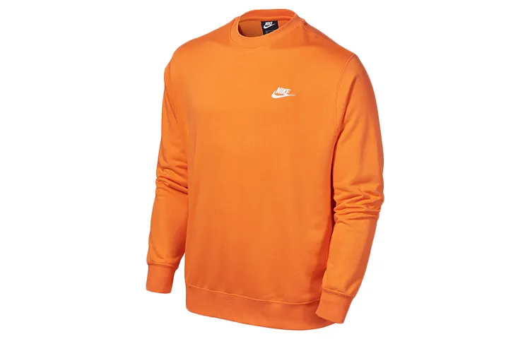 Nike Sweatshirts Men's Electric Orange Crew Neck Moderate Regular