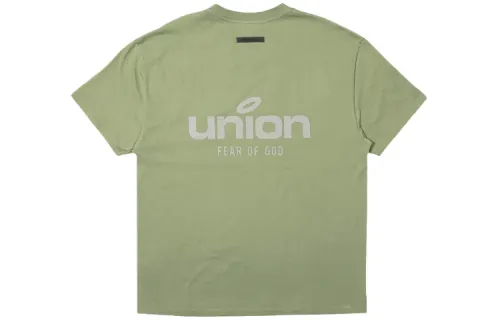 Fear Of God Essentials x Union LA FW21 Drop Shoulder Sleeve T Shirt Unisex Green