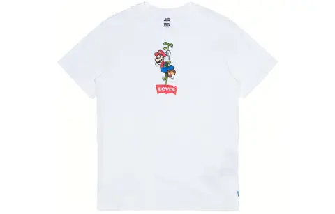 Levi's T-Shirts Men's White Crew Neck Moderate