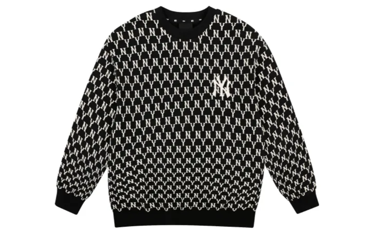 MLB Crew Neck Loose Fit Regular Sweatshirt Unisex Black