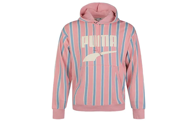 PUMA Sweatshirts Men's Pink Hooded Moderate Straight Fit