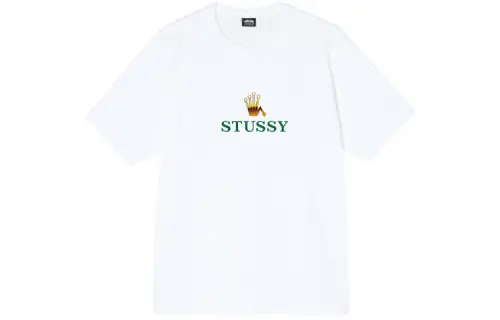 Stussy T Shirts Unisex White Crew Neck Moderate