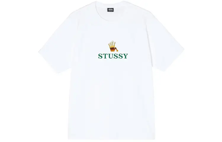 Stussy T Shirts Unisex White Crew Neck Moderate