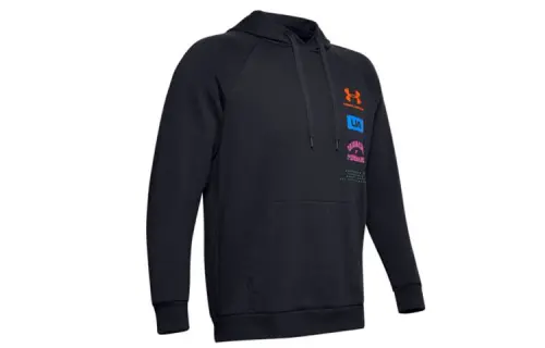 Under Armour Sweatshirts Men's Black Hooded Moderate Regular