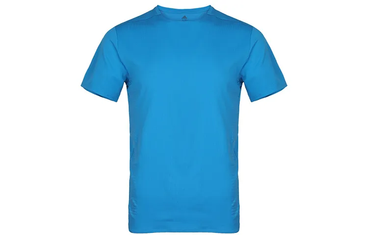 Adidas T Shirts Men's Teal Crew Neck Moderate Straight Fit