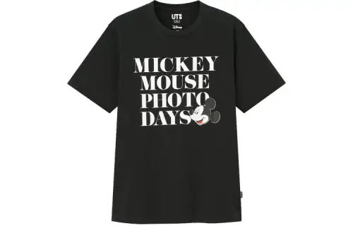 UNIQLO T Shirts Unisex Black Crew Neck Moderate